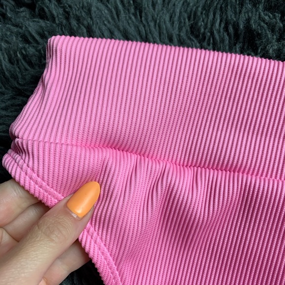 Tube top high waisted ribbed bikini - Picture 5 of 5